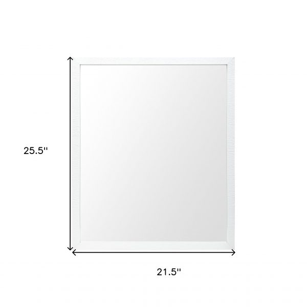 Homeroots - 26" White Framed Bathroom Vanity Mirror - Image 5