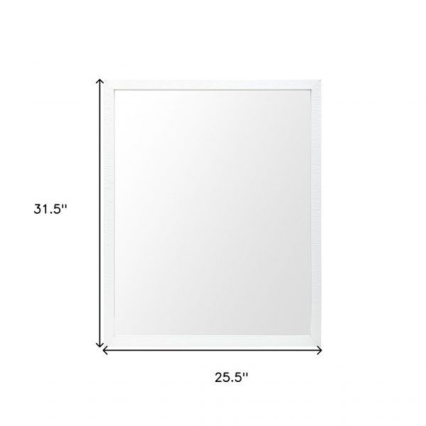 Homeroots - 32" White Framed Bathroom Vanity Mirror - Image 5