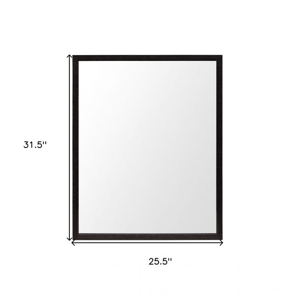 Homeroots - 32" Espresso Framed Bathroom Vanity Mirror - Image 5