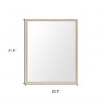 Homeroots - 32" Tan Framed Bathroom Vanity Mirror - Image 4