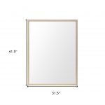 Homeroots - 42" Tan Framed Bathroom Vanity Mirror - Image 5