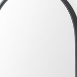 Homeroots - 40" Black Metal Arch Framed Accent Mirror With Shelf - Image 4