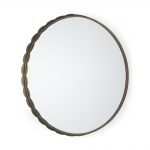 Homeroots - 30" Gold Metal Scalloped Framed Accent Mirror - Image 2