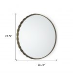 Homeroots - 30" Gold Metal Scalloped Framed Accent Mirror - Image 5