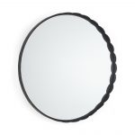 Homeroots - 30" Black Metal Scalloped Framed Accent Mirror - Image 4