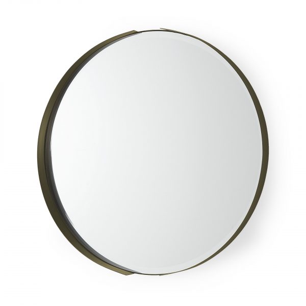 Homeroots - 24" Gold Metal Round Framed Accent Mirror - Image 2
