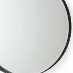 Homeroots - 24" Black Metal Round Framed Accent Mirror - Image 3