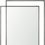 Homeroots - 43" Gray Metal Double Frame Accent Mirror - Image 4