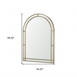 Homeroots - 48" Gold Metal Double Arch Framed Accent Mirror - Image 5