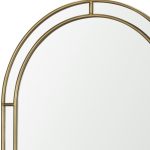 Homeroots - 48" Gold Metal Double Arch Framed Accent Mirror - Image 4