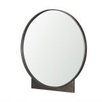 Homeroots - 38" Gunmetal Metal Round And Rectangle Framed Accent Mirror - Image 2