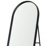 Homeroots - 67" Black Metal Oval Freestanding Tilting Geometric Framed Standing Mirror - Image 3