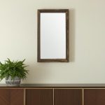 Homeroots - 18" Brown Solid Wood Framed Accent Mirror