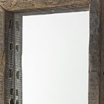 Homeroots - 12" Brown Solid Wood Framed Accent Mirror - Image 2