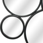 Homeroots - Set Of Eight Black Metal Round Cojoined Accent Mirrors - Image 7