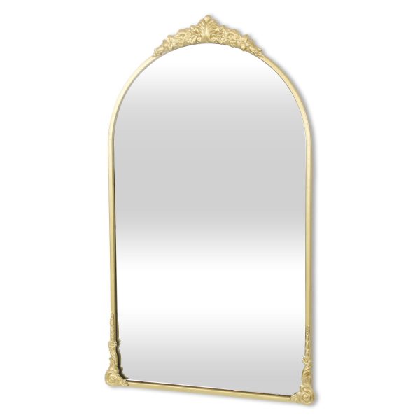 Homeroots - 34" Gold Metal Arch Accent Mirror - Image 3
