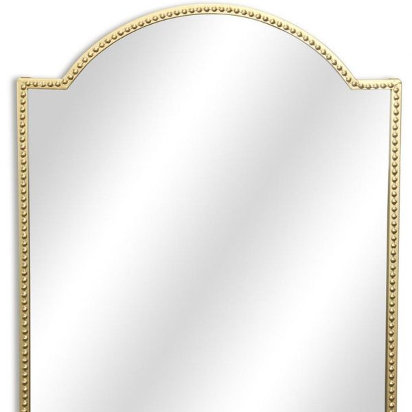 Homeroots - 32" Gold Metal Beaded Arch Accent Mirror - Image 8
