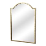 Homeroots - 32" Gold Metal Beaded Arch Accent Mirror - Image 4