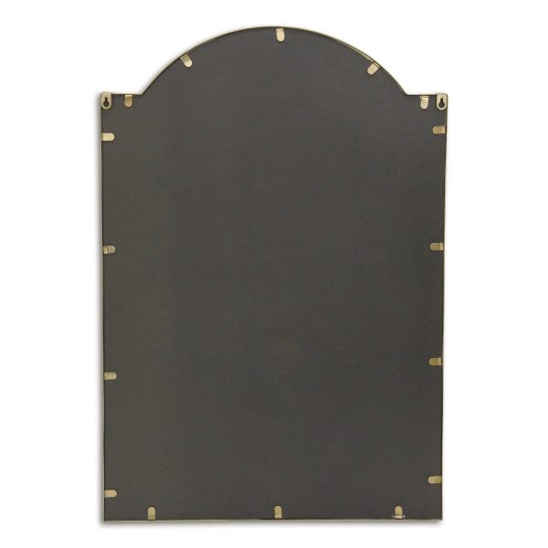 Homeroots - 32" Gold Metal Beaded Arch Accent Mirror - Image 5