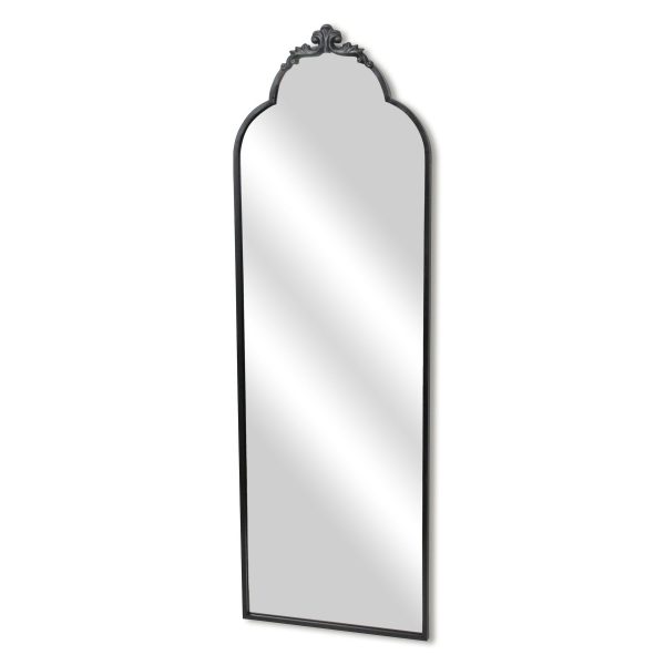 Homeroots - 65" Black Metal Arch Full Length Hanging Mirror - Image 4