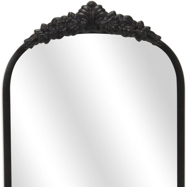 Homeroots - 16" Black Metal Arch Accent Mirror - Image 8