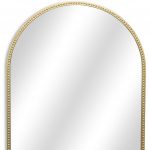 Homeroots - 34" Gold Metal Beaded Arch Accent Mirror - Image 8