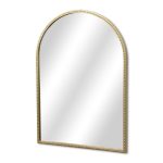Homeroots - 34" Gold Metal Beaded Arch Accent Mirror - Image 4