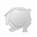 Homeroots - 37" Silver Abstract Frameless Accent Mirror