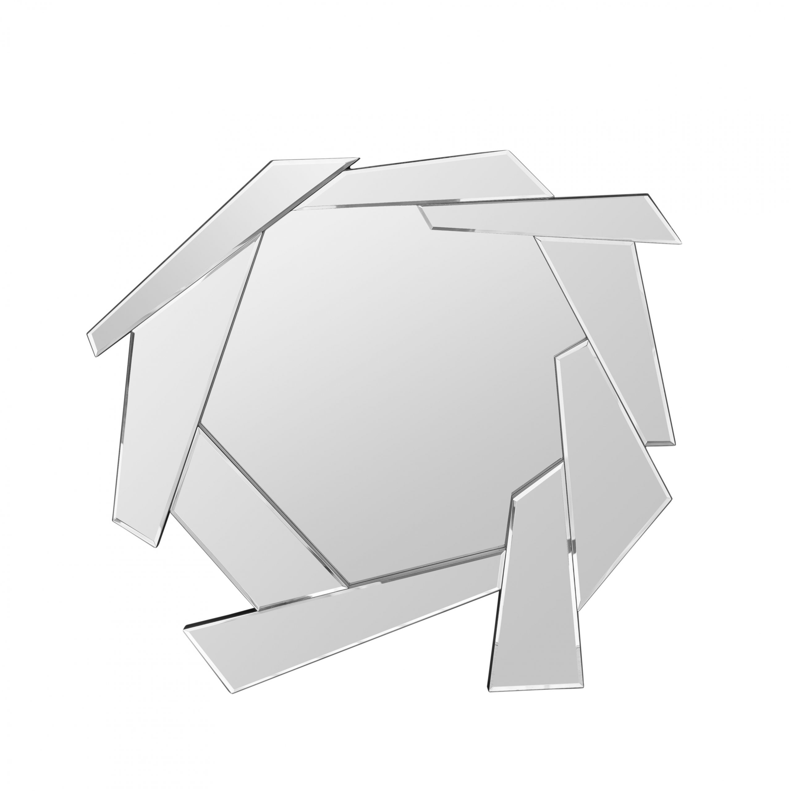 635500_1_Gt7Laeh0 Homeroots - 37" Silver Abstract Frameless Accent Mirror - Image 1