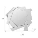 Homeroots - 37" Silver Abstract Frameless Accent Mirror - Image 9