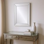 Homeroots - 39" Silver Geo Lines Frameless Accent Mirror
