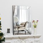 Homeroots - 39" Silver Geo Lines Frameless Accent Mirror - Image 7
