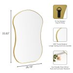 Homeroots - 39" Gold Abstract Wavy Geometric Framed Accent Mirror - Image 9