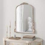 Homeroots - 34" Silver Baroque Arch Ornate Framed Accent Mirror - Image 7