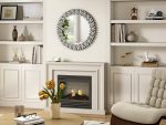 Homeroots - 20" Silver Round Faux Crystal Bling Framed Accent Mirror - Image 5