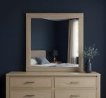Homeroots - 35" Natural Wood Square Frame Mounted Dresser Mirror