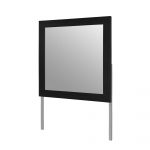 Homeroots - 35" Black Wood Square Mounted Framed Dresser Mirror - Image 4