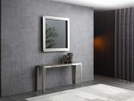 Whiteline Modern - Elena Grey Square Wall Mirror - Image 3