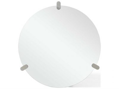 Whiteline Modern - Anaconda Silver Round Wall Mirror