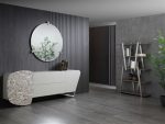 Whiteline Modern - Anaconda Silver Round Wall Mirror - Image 3