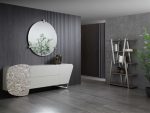 Whiteline Modern - Anaconda Silver Round Wall Mirror - Image 4